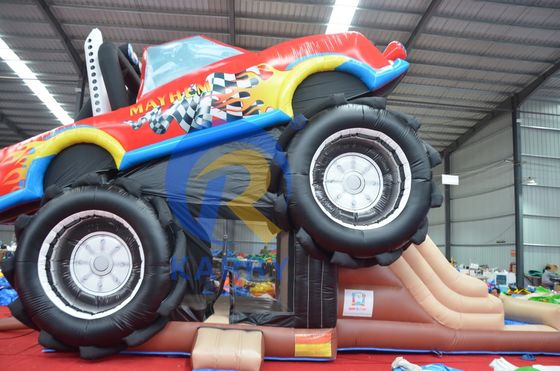 OEM Acceptable PVC Off-road Car Car Trampolín Combinación de toboganes Castillo elástico