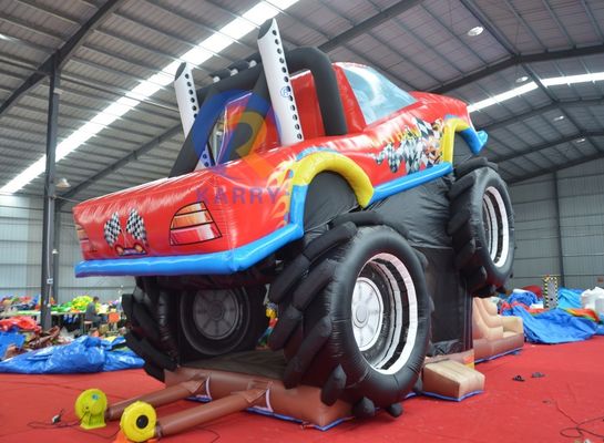 OEM Acceptable PVC Off-road Car Car Trampolín Combinación de toboganes Castillo elástico
