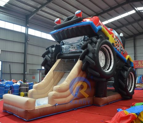 OEM Acceptable PVC Off-road Car Car Trampolín Combinación de toboganes Castillo elástico