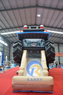 OEM Acceptable PVC Off-road Car Car Trampolín Combinación de toboganes Castillo elástico