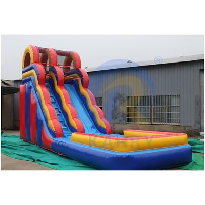 Leopard Impresión Arco Water Slide Inflatable con diseño húmedo seco y emoción de natación