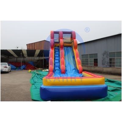 Leopard Impresión Arco Water Slide Inflatable con diseño húmedo seco y emoción de natación