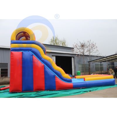Leopard Impresión Arco Water Slide Inflatable con diseño húmedo seco y emoción de natación