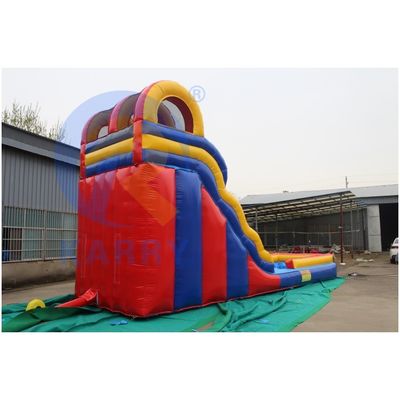 Leopard Impresión Arco Water Slide Inflatable con diseño húmedo seco y emoción de natación