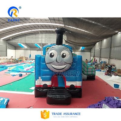 Características Deslizamiento hinchable portátil dentro del centro comercial 2024 Deslizamiento de tren de dibujos animados Trampolín