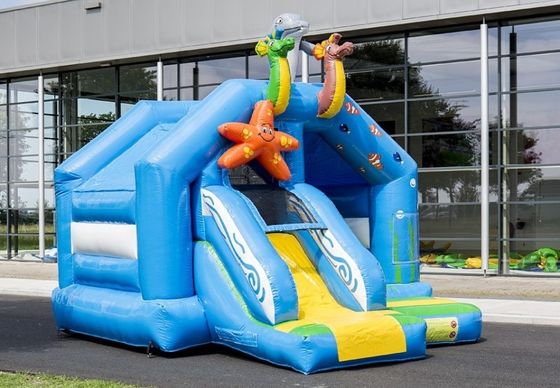 Casa de salto inflable portátil con tobogán pequeño Promoción de eventos comerciales