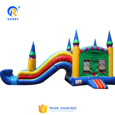 Campo de toboganes inflables para niños con logotipo personalizado y PVC duradero