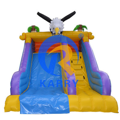 Combo de toboganes inflables para patios infantiles con carril muy ancho y agua