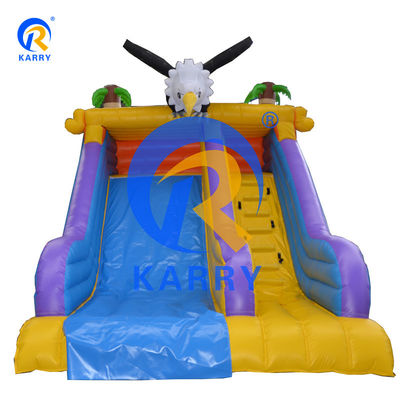 Combo de toboganes inflables para patios infantiles con carril muy ancho y agua