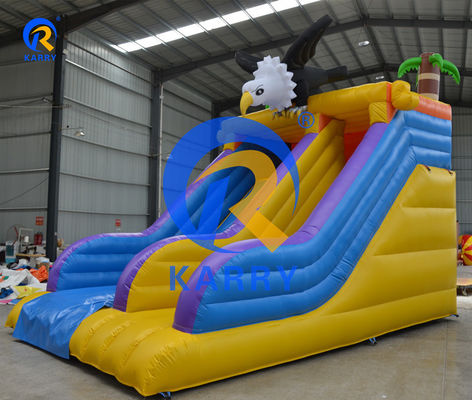 Combo de toboganes inflables para patios infantiles con carril muy ancho y agua