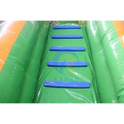 Juegos de patio para niños tobogán acuático comercial combo de piscina inflable y herramientas de pulverización