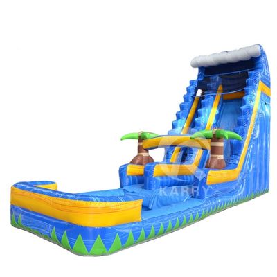 Parque de Oportunidad de grado comercial tobogán de agua inflable con castillo de rebote y piscina