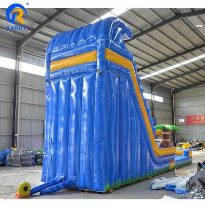 Parque de Oportunidad de grado comercial tobogán de agua inflable con castillo de rebote y piscina
