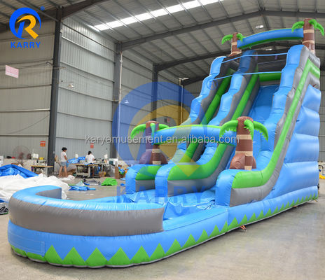 Logotipo Logotipo del cliente Una vía ancha de PVC Deslizador de piscina inflable para equipos de parque acuático
