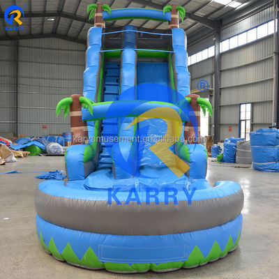 Logotipo Logotipo del cliente Una vía ancha de PVC Deslizador de piscina inflable para equipos de parque acuático