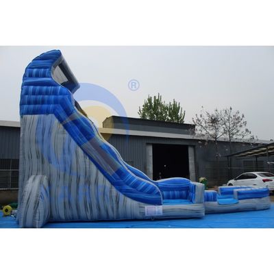 Magic Large Crush Running Bouncy Games Comercial 32 pies azul largo tobogán de agua inflable
