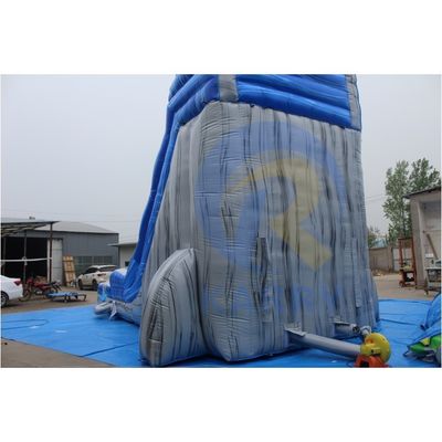 Magic Large Crush Running Bouncy Games Comercial 32 pies azul largo tobogán de agua inflable
