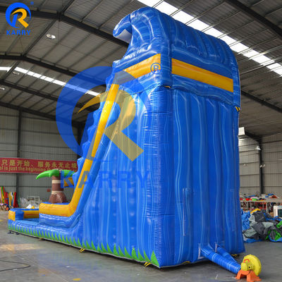 Parque de juegos al aire libre Gran tobogán de agua de palma CE soplador de aire estándar incluido