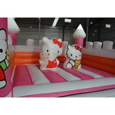 Festa de Niños Esenciales Casa Inalámbrica Inflable Rosa Kitty con Kit de Diseño y Reparación de Cut Cat