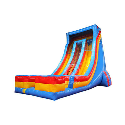 EN14960 Certificado de doble carril de deslizamiento del castillo de rebotes inflable para diversión acuática de niños