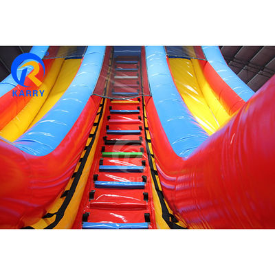 EN14960 Certificado de doble carril de deslizamiento del castillo de rebotes inflable para diversión acuática de niños