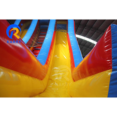 EN14960 Certificado de doble carril de deslizamiento del castillo de rebotes inflable para diversión acuática de niños