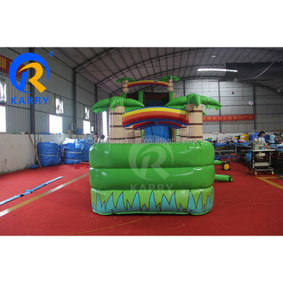 Capacidad máxima 100-500 kg Gran tobogán de agua inflable con tobogán largo extendido y piscina