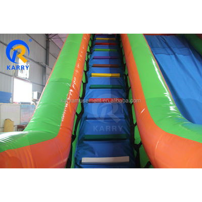 Capacidad máxima 100-500 kg Gran tobogán de agua inflable con tobogán largo extendido y piscina