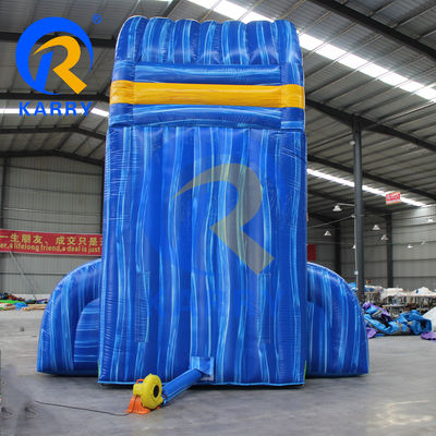 Accesorios de soplador de aire tobogán de agua de palma inflable con piscina de agua y trampolín