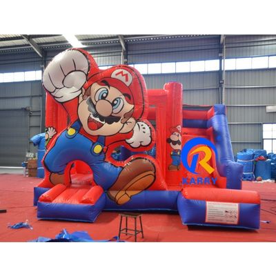 Jardín de juegos para niños Comic Marvel Castillos saltadores de PVC Jardín de salto Casa de salto con tobogán