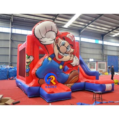 Jardín de juegos para niños Comic Marvel Castillos saltadores de PVC Jardín de salto Casa de salto con tobogán