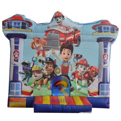 Castillo inflable de patio trasero unisex con tobogán hecho de material de lona de PVC de 0,55 mm