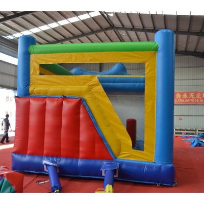 Castillo inflable de patio trasero unisex con tobogán hecho de material de lona de PVC de 0,55 mm