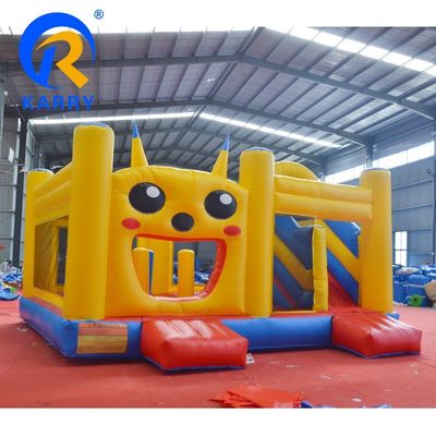 Diseño OEM aceptado Pikachu Bloqueador inflable Deslizamiento de agua de aire Salto castillo de salto
