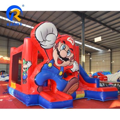 Unisex SuperMario Casa de rebote inflable con tobogán de agua Entretenimiento personalizado