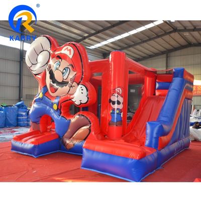 Unisex SuperMario Casa de rebote inflable con tobogán de agua Entretenimiento personalizado