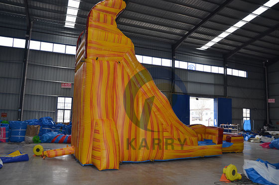 Piscinas inflables Casa de rebotes Palacio de toboganes para niños y adultos en amarillo mármol