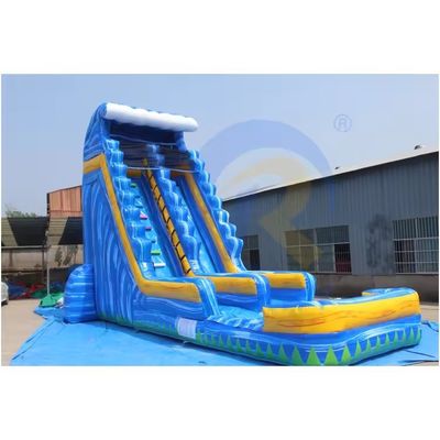 Deslizamiento de agua inflables de 18 pies para adultos con piscina y palma