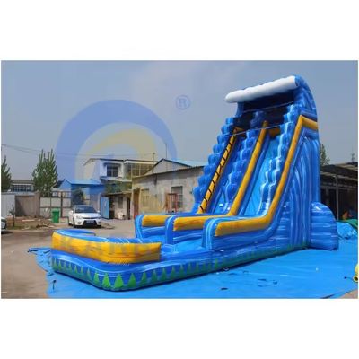 Deslizamiento de agua inflables de 18 pies para adultos con piscina y palma