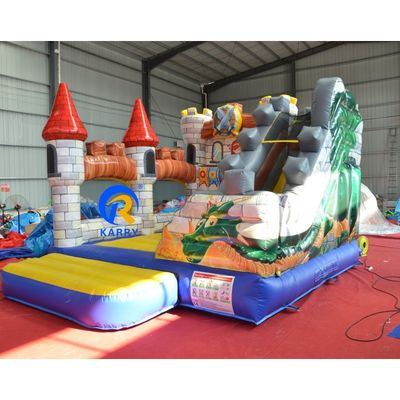 Alquiler de fiestas Inflable Castillo del Dragón Salto salto con deslizamiento y soplador CE
