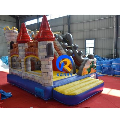Alquiler de fiestas Inflable Castillo del Dragón Salto salto con deslizamiento y soplador CE
