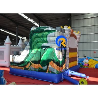 Alquiler de fiestas Inflable Castillo del Dragón Salto salto con deslizamiento y soplador CE