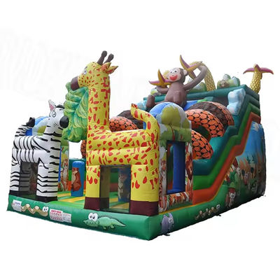 Color personalizado Parque de Safari Puente inflable para la diversión de los niños en el parque al aire libre