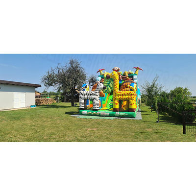 Color personalizado Parque de Safari Puente inflable para la diversión de los niños en el parque al aire libre