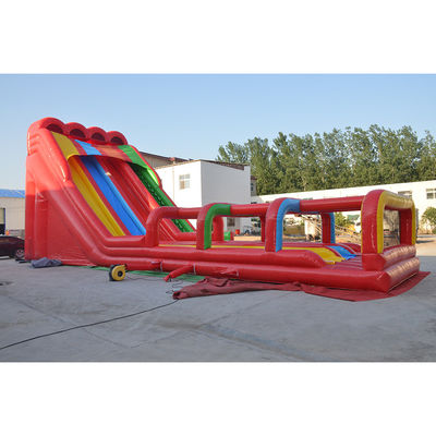 Verano debe tener un tobogán de agua inflable multicolor con piscina y tirolina OEM aceptable