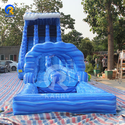 Accesorios de soplador de aire estándar CE para tobogán de agua inflable de palma azul al aire libre