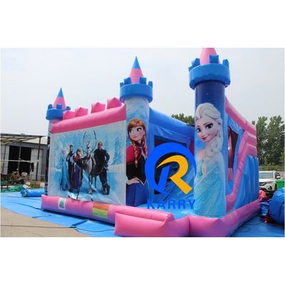 Blue Rental Inflable castillo de salto con tema congelado combo castillo de salto con tobogán