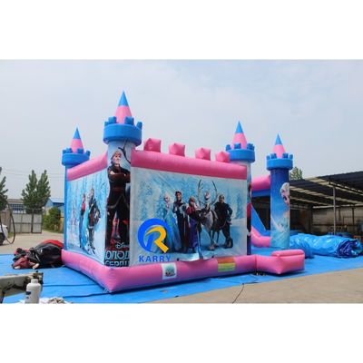 Blue Rental Inflable castillo de salto con tema congelado combo castillo de salto con tobogán