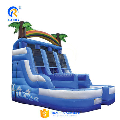 Deslizamiento de agua tropical inflable comercial con piscina La experiencia de diversión definitiva