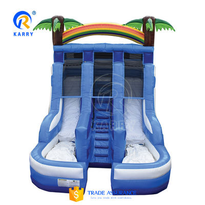 Deslizamiento de agua tropical inflable comercial con piscina La experiencia de diversión definitiva